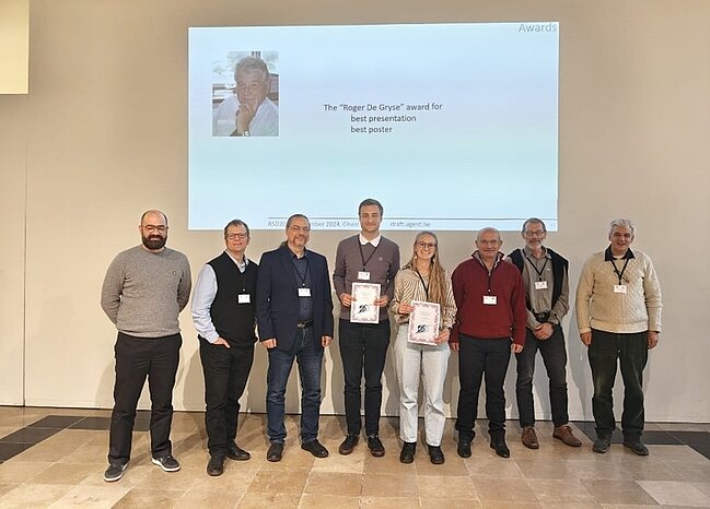Attēls 7. E.Stroda apbalvošana kategorijā “Best Poster Presentantion” RSD 2024 konferencē, Gentē, Beļģijā.